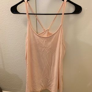 Simple Pink Tank with Criss Cross Back
